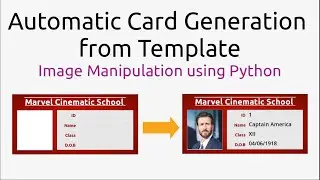 Automatic Card Generation from Template (Image Manipulation using Python)