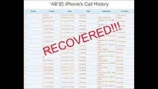 How to Recover Call History on iPhone? EASY! [100% Works!]