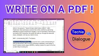 How to Write on a PDF