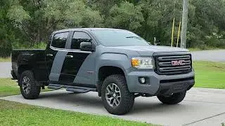 DIY Vinyl Wrapped (GMC Canyon All Terrain) using VVivid in matte slate grey