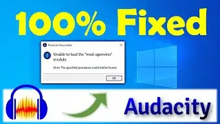 Fixed Unable to load the mod-openvino module #gyansection #audacity #openvino