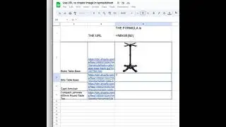 Use URL to create image in spreadsheet FORMULA Excel Google sheets