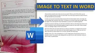 How to convert an image into text in Microsoft Word | Convert a picture into text