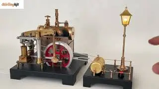 RETROL Steam Engine The Perfect Combination of Power Generation and Lighting Control | Stirlingkit