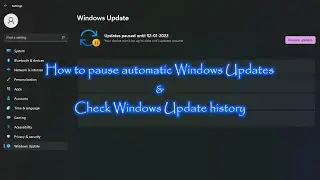 How to pause / disable / turn off automatic Updates temporarily & Check Windows Update history | 11