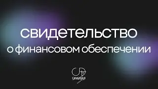 "Свидетельство о финансовом обеспечении" - 28.08.2024