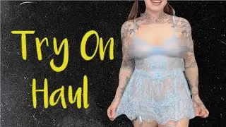 Sky Sheer Tops See Through No Bra | 4k Transparent try on haul | Try on haul transparent