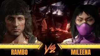 Mortal Kombat 11: Rambo vs Mileena || Kharon's Ship Arena (Very Hard)