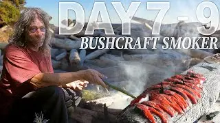 Greg Days 7-9 Bushcraft Driftwood Fish Smoker | 30 Day Survival Challenge: Vancouver Island