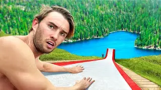 I Built the Worlds BIGGEST Slip N Slide JUMP!