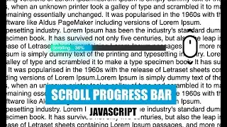 Scroll Progress Bar JavaScript | How to make ProgressBar in JS?