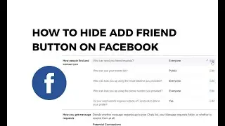 How to hide add friend button on Facebook - disable add friend button in Facebook