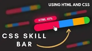 😎IT'S COOL!! CSS  Animated Skill Bar📊 using HTML and CSS | CSS Animation Effects | CSS Skill Bar