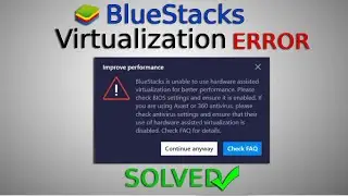 BlueStacks Virtualization Error SOLVED✔️