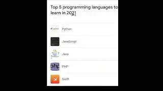 Top 5 programming language in 2021
