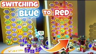 Switching Hive Colors in Beesmas 2023 Blue to Red Hive! - Bee Swarm Simulator