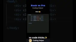 vs code tricks✨️👌| visual studio tricks for developer | #vscode #tricks #codingHelper #vscodetricks