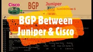 How to configure BGP Between Cisco and Juniper Router | Cli Differences | Cisco_Juniper