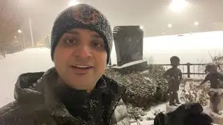 Chicago first snowfall of the Winter 2020 | Experience of an Indian Boy |