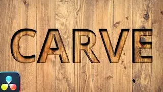 Carved Text Effect | DaVinci Resolve Tutorial