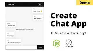 Create Real-time Chat App using HTML, CSS, JavaScript, NodeJS & Socket.io | Demo