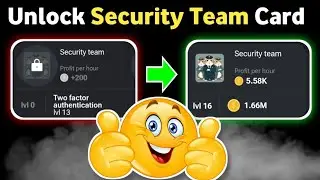 How to unlock Security Team card hamster kombat | Unlock daily combo card Security Team