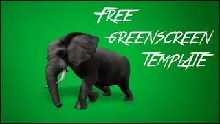 Free Greenscreen Template - Running Elephant