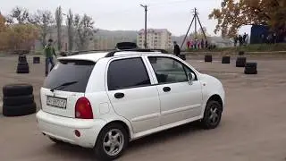 CHERY QQ. Slalom. Слалом.