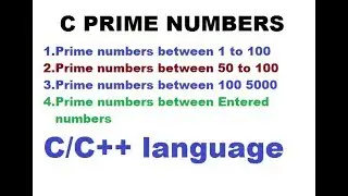 Prime numbers in c language