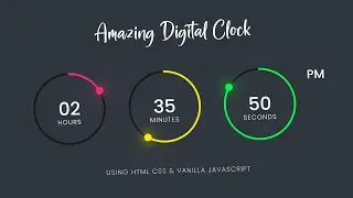 Amazing Working Digital Clock using Html CSS SVG & Javascript | Simple Javascript Project