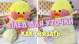 КАК СВЯЗАТЬ ПЛЕД ДЛЯ УТОЧКИ! Утепляемся к зиме с Милкой!