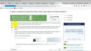 Copy Urls from all open tabs in Chrome and Firefox without any software