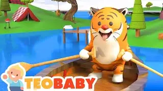 Row Row Row Your Boat Animals | Bedtime Songs & Lullabies for Babies