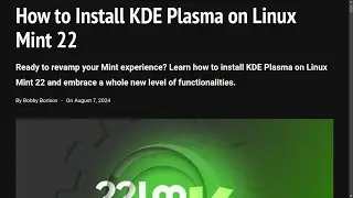 How to Install KDE Plasma on Linux Mint 22