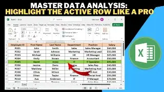 highlight the active row in excel like a Pro | highlight selected line in excel