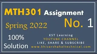 MTH301 Assignment 1 Spring 2022 || MTH301 Assignment 1 Solution 2022