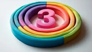 Learning Colors and Counting with Number 3 | Create Number 3 with Play-Doh for Kids