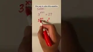 If the base are the same, equate the exponents to solve the unknown variable #maths #mathproblems