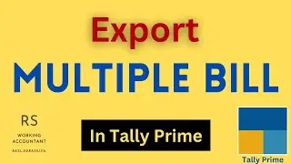 How to Export Multiple Bills in Tally Prime