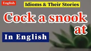 Cock a snook at - Idiom and it's Story - Easy English Explanation