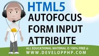 HTML5 tutorial autofocus Form Field Input Attribute Example