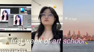 first week back to art school in nyc 🗽💗 design student, new classes