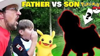 Father Vs Son Pokemon Battle! Pikachu and Dog Ick Challenge (FGTeeV Gameplay)