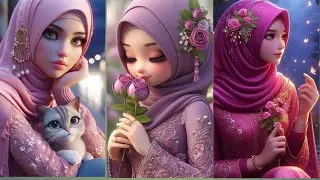 Beautiful ✨ cartoon hijab girls dpz । Animated muslim hijab girls dpz ।