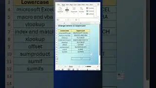 UPPER Function | Change the Small Letters to Capital #excel