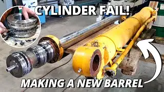 Repair FAILED Hydraulic Cylinder | Part 1 | Making a New Barrel