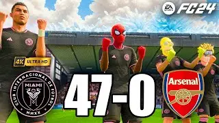 FC 24 - RONALDO, SPIDER MAN, MESSI  ALL STARS - Inter Miami CF 47-0 ARSENAL