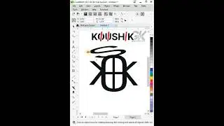 For KOUSHIK | logo design in Coreldraw || comment next logo #coreldraw #viral #gk_yt #youtubeviral