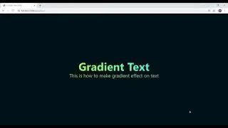 How to make gradient on text using HTML, CSS