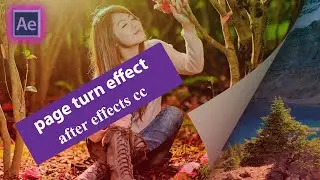 Page turn(flip) animation in after effects tutorial | cc page turn effect  